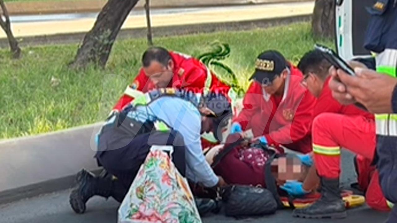 Adulta mayor resulto herida tras ser atropellada en José Luis Bustamante y Rivero 