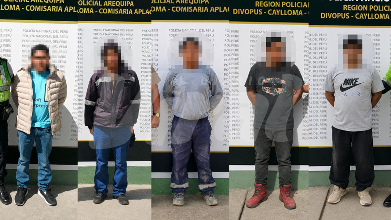 Capturan a cinco requisitoriados en Aplao