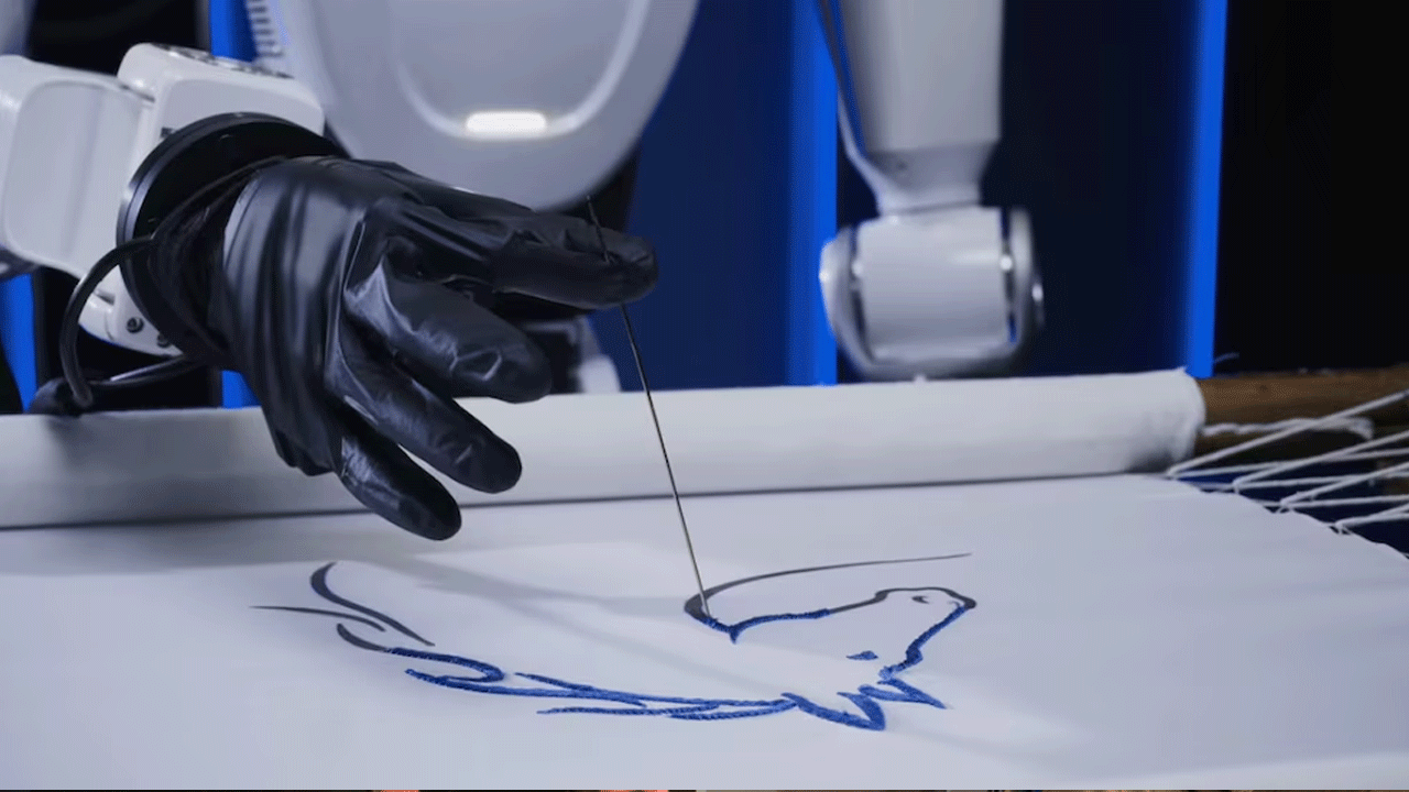 Robot humanoide logra bordar a mano y marca un nuevo hito en la robótica de precisión