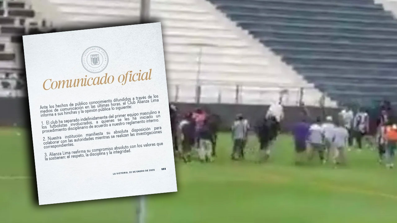 Alianza Lima emite comunicado tras ingreso de hinchas a entrenamientos