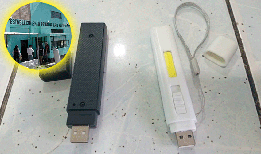 Arequipa: incautan 24 linternas con puertos USB en penal de mujeres durante revisión de paquetes
