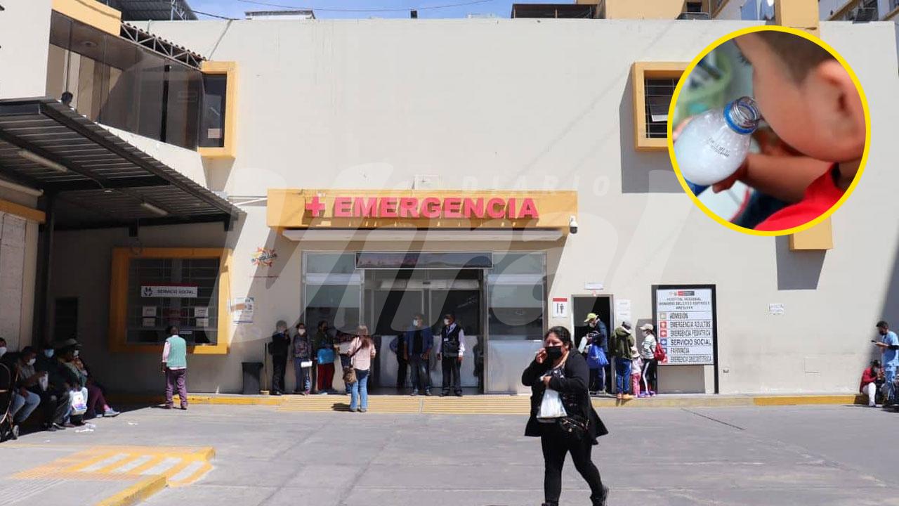 Niño de 3 años en estado crítico tras ingerir sustancia tóxica en Paucarpata
