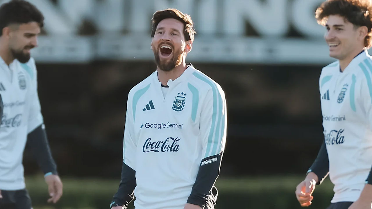 Messi se emocionó en su último entrenamiento con Argentina