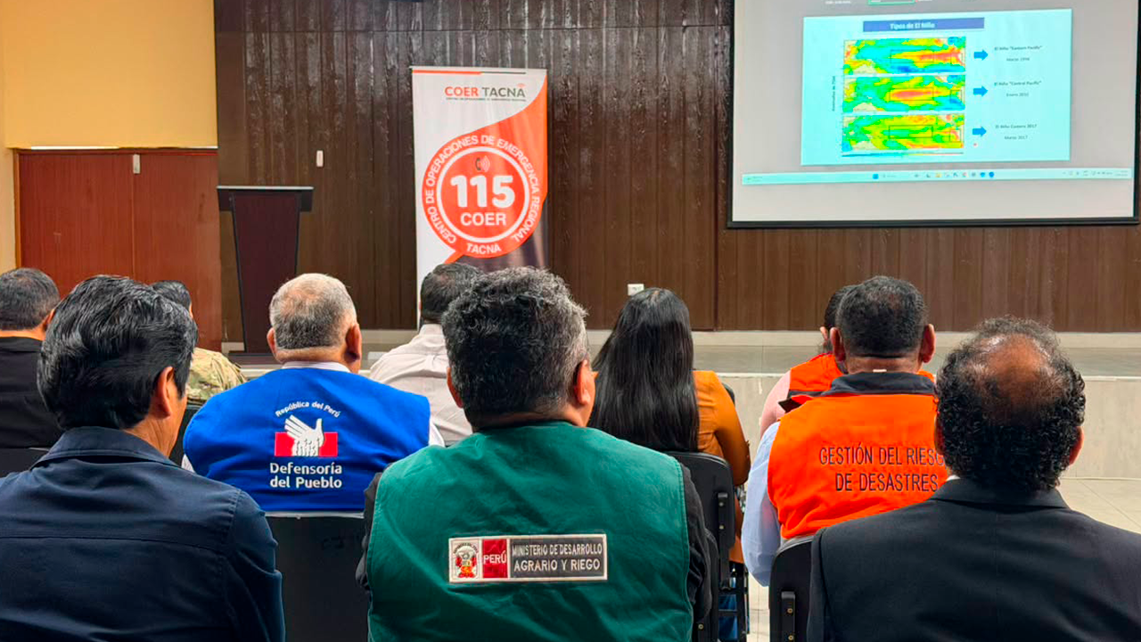 Tacna se prepara ante posible impacto del Fenómeno El Niño con capacitación del ENFEN