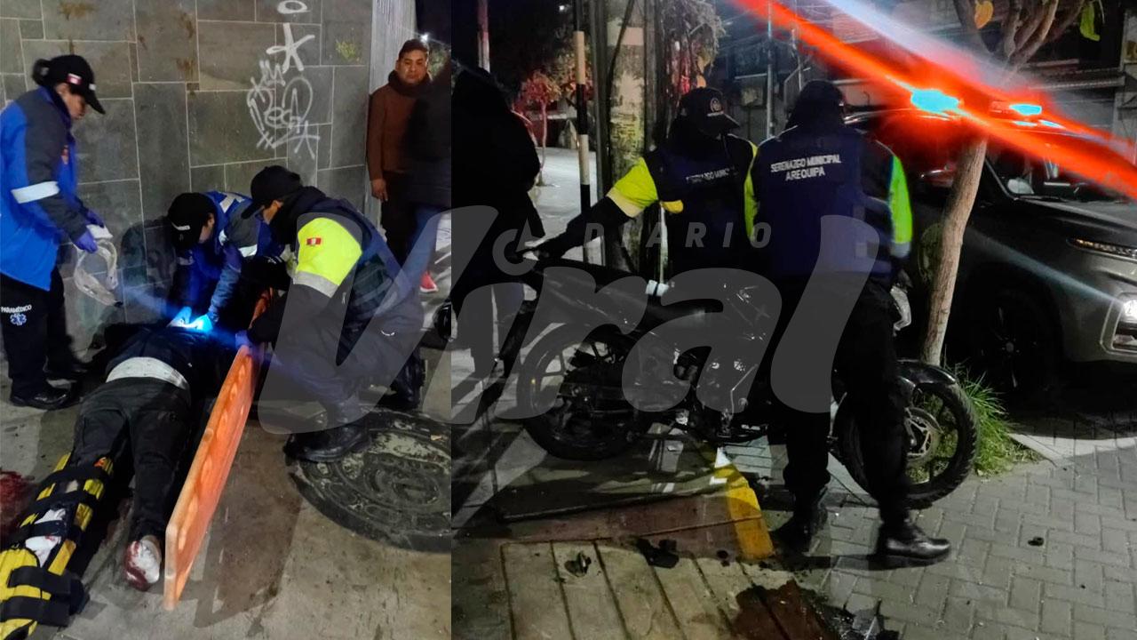 Conductor se da a la fuga tras dejar herido a motociclista en el Cercado