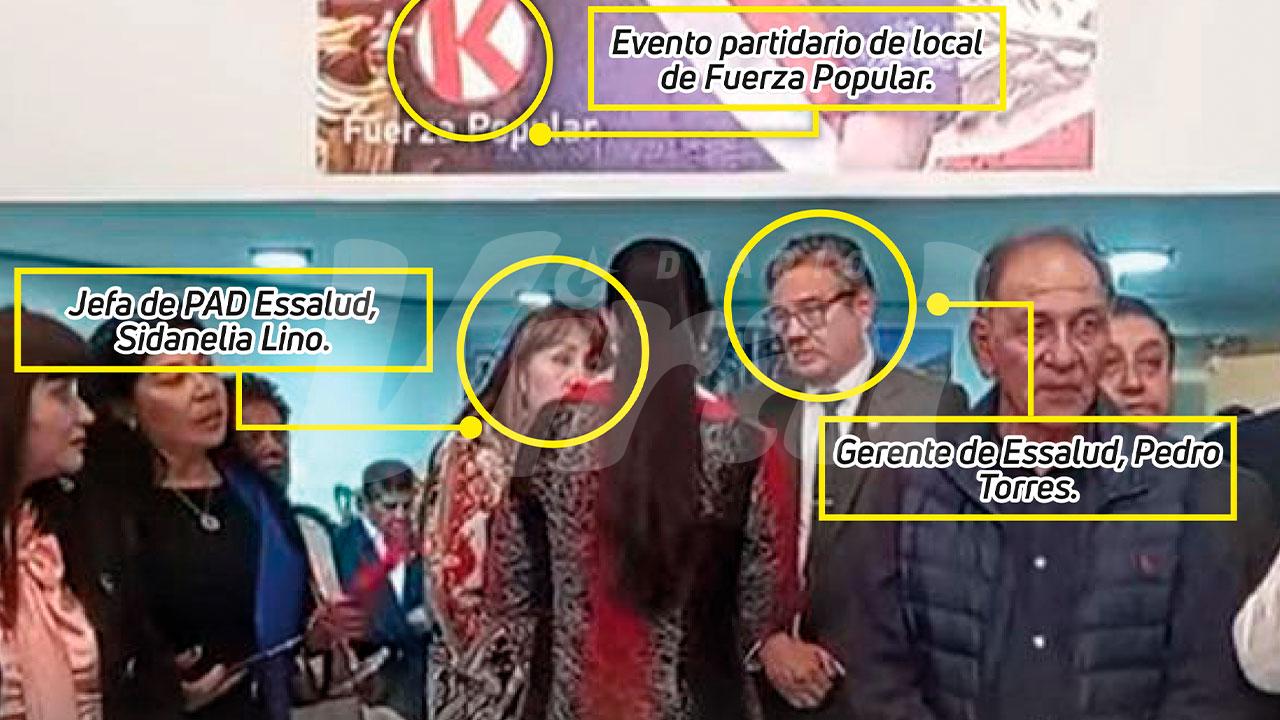 Gerente de Essalud Arequipa captado en actividades políticas de Fuerza Popular