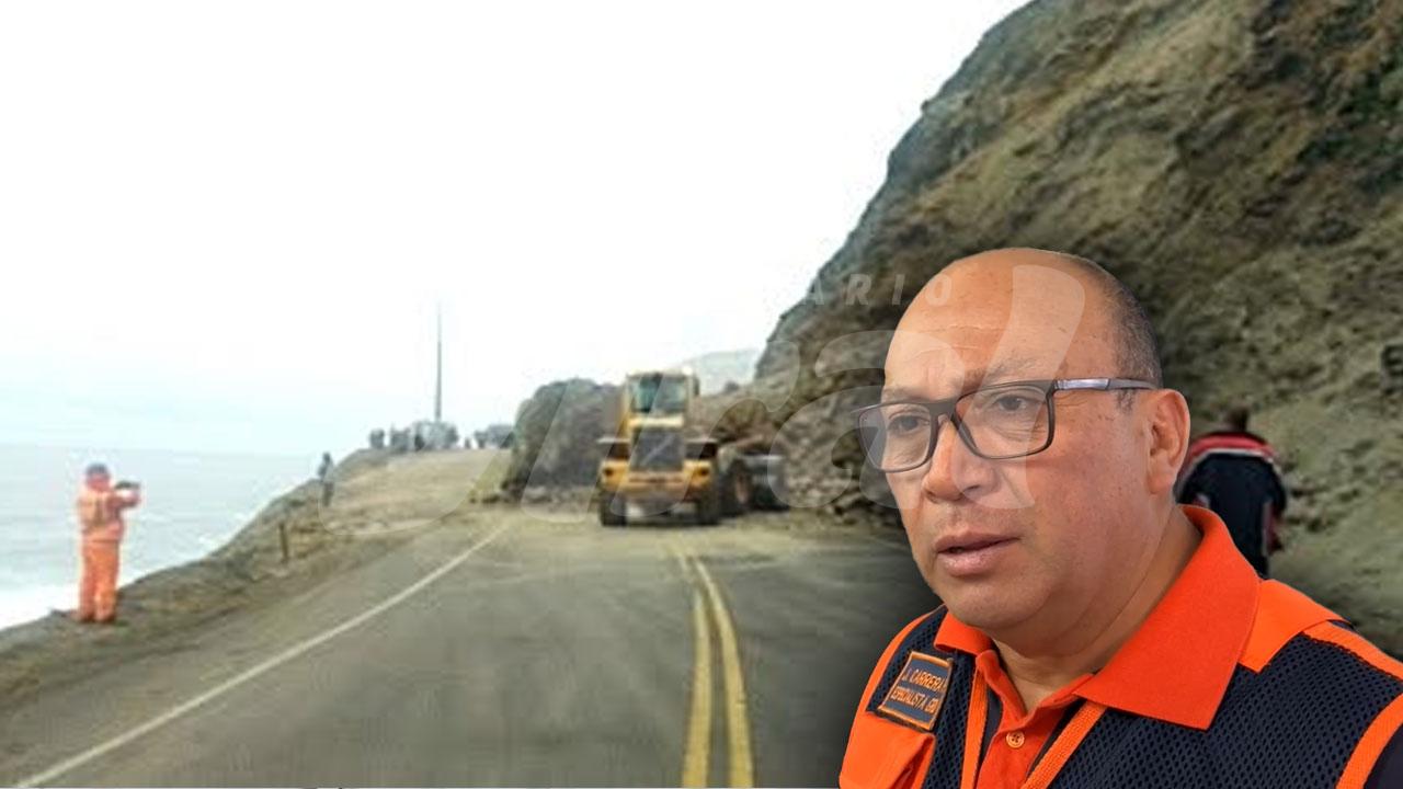 Atico: derrumbe restringe tránsito en Panamericana Sur