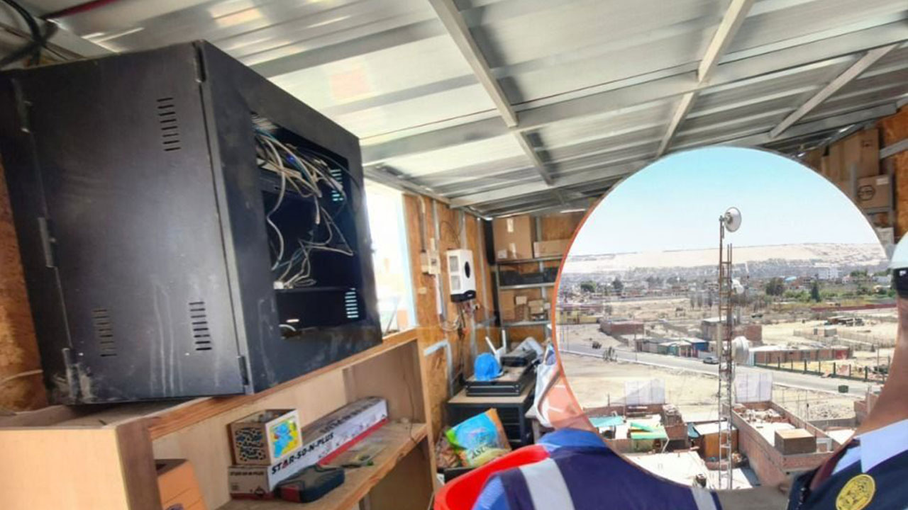 Tacna: en operativo detectan antenas ilegales cerca a penal de Pocollay