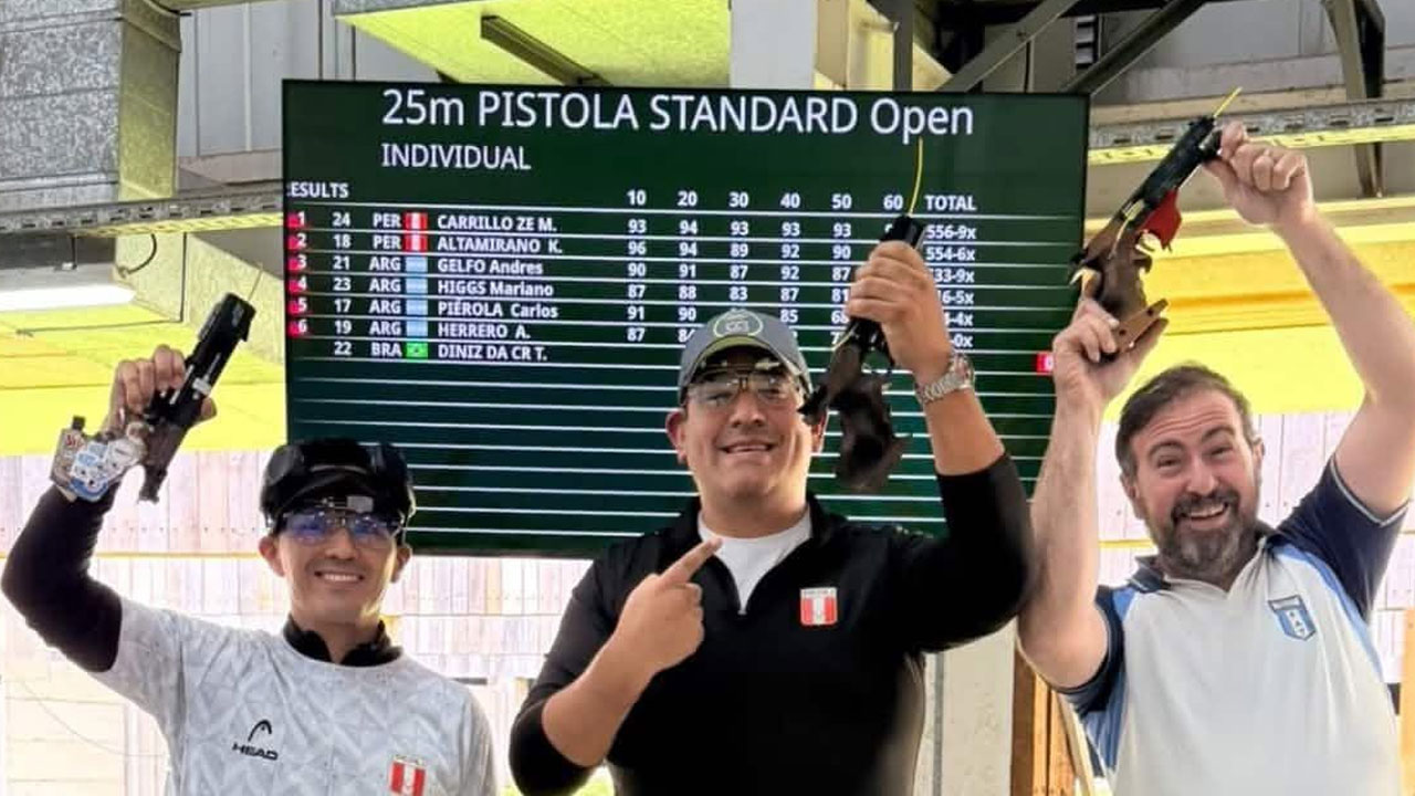 Doble oro para Perú en certamen de tiro deportivo