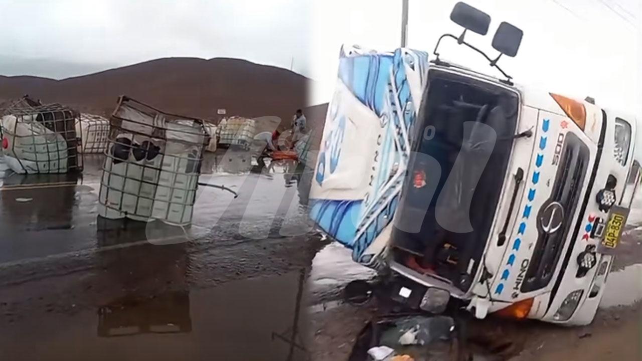 Caravelí: vuelca cisterna que abastecía de agua a Chala