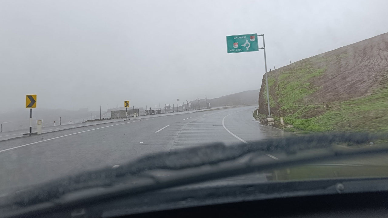 Alerta por fuertes lloviznas en la costa de Arequipa