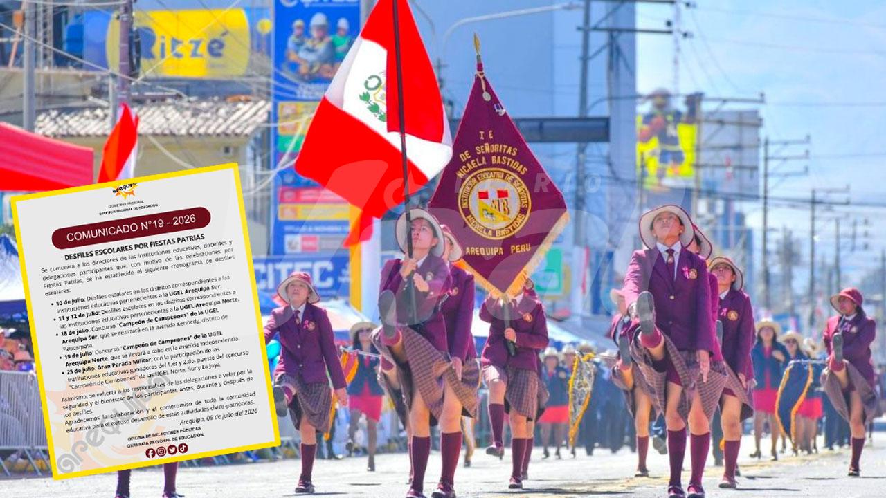 Gerencia de Educación fija calendario de desfiles escolares y concursos por Fiestas Patrias