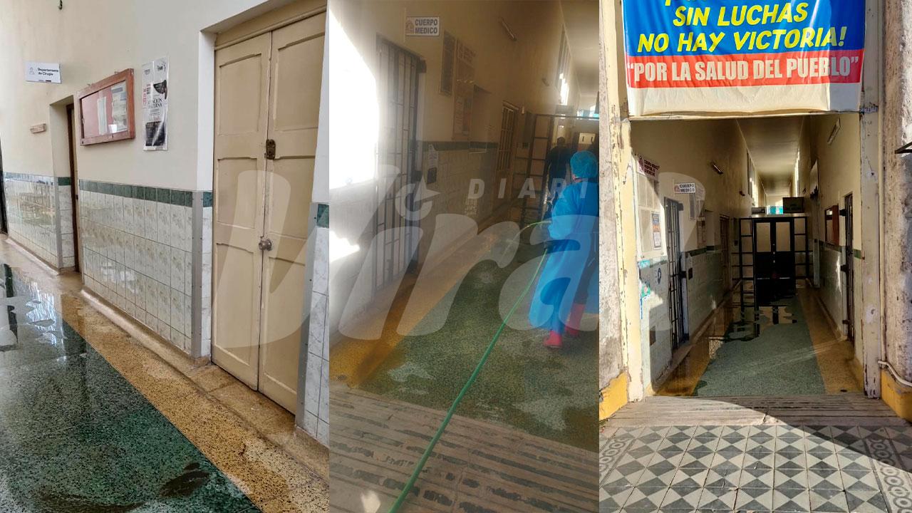 Segundo colapso de desagüe en una semana en el hospital Goyeneche