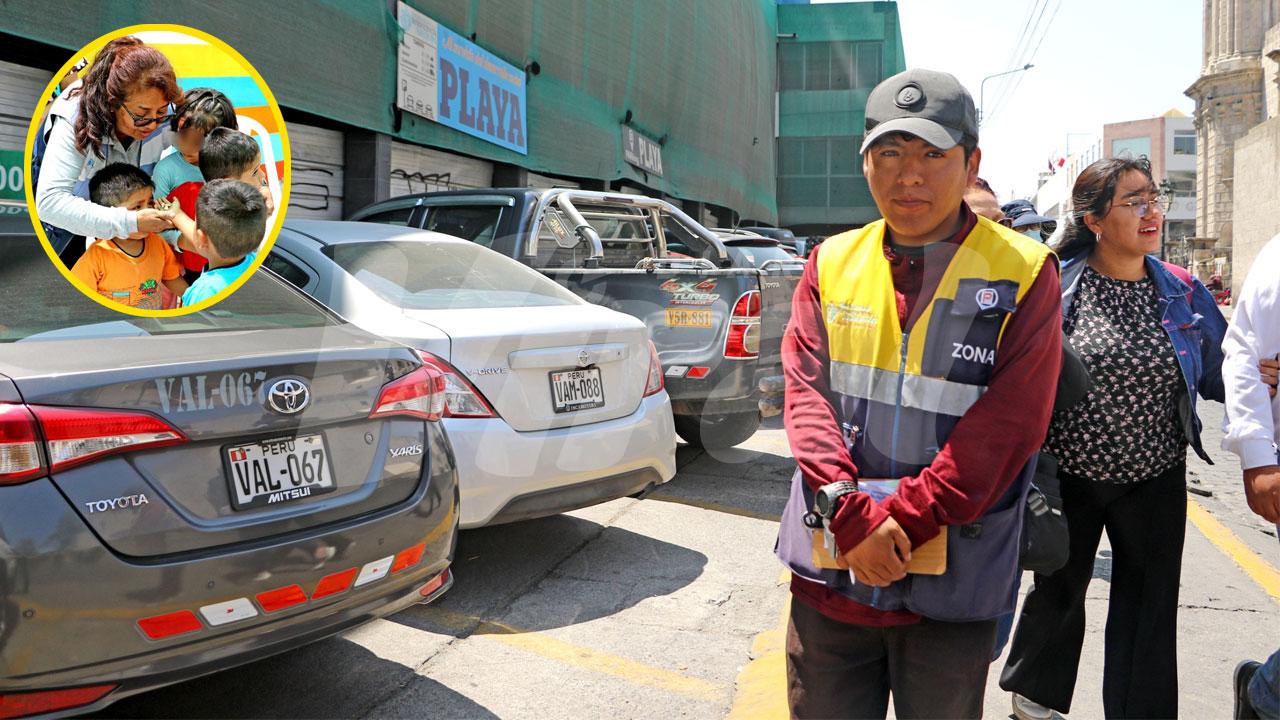 Más que parqueo: zonas azules dan sustento a 300 personas en abandono en Arequipa