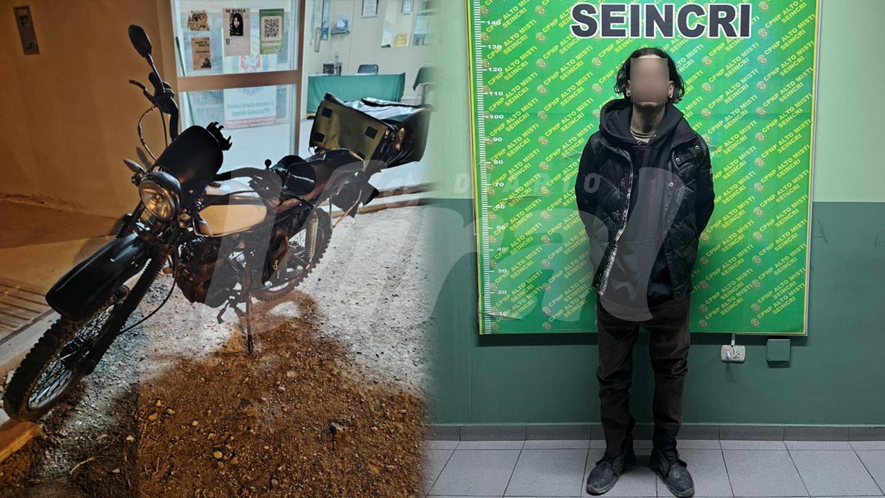 Recuperan moto robada y detienen a conductor por receptación