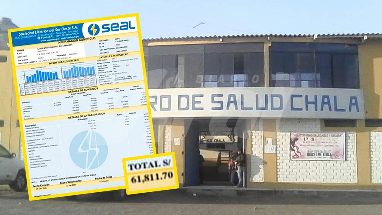 Centro de salud de Chala se quedó sin luz por deuda con SEAL