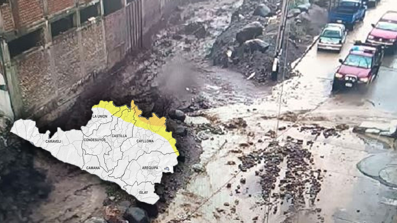 Advierten sobre lluvias intensas en provincias de Arequipa