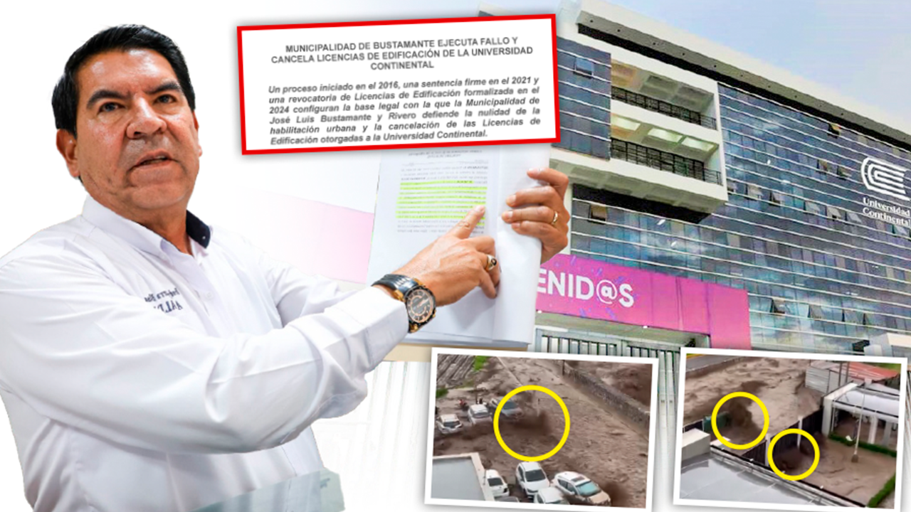 Universidad Continental construyó en zona de riesgo y PJ anuló habilitación urbana en José Luis Bustamante y Rivero