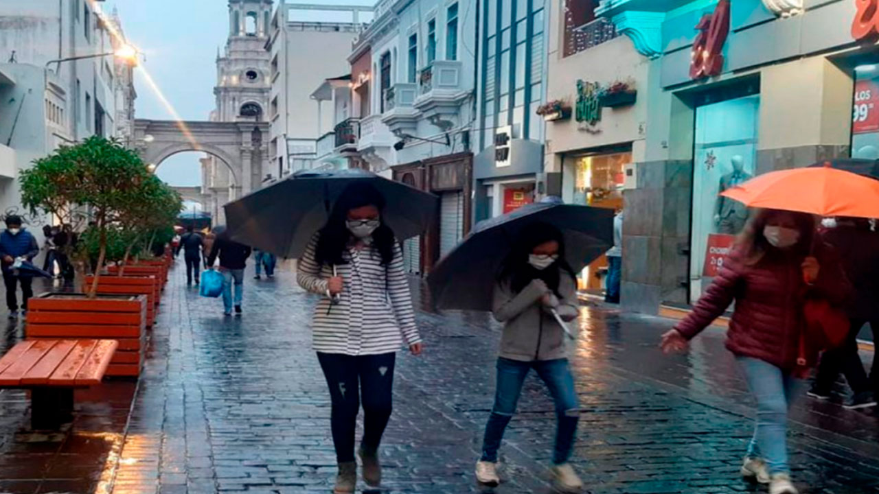 Senamhi: fuertes lluvias se alejan de zona urbana de Arequipa hasta el 5 de marzo