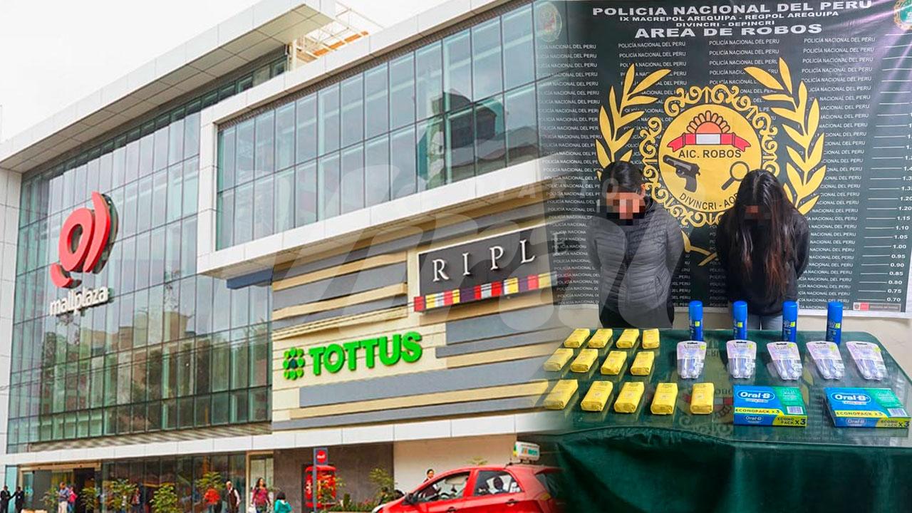 Detienen a dos mujeres por presunto hurto agravado en centro comercial de Cayma