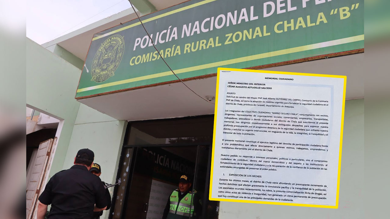 Caravelí: Chala exige cambio de comisario por ola de inseguridad