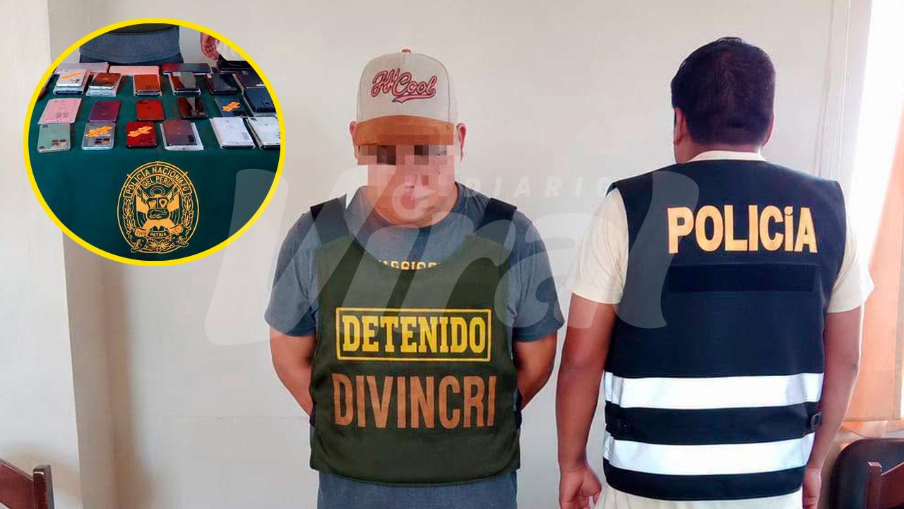 Incautan 55 celulares valorizados en S/60 000 y detienen a presunto receptador en el Cercado 