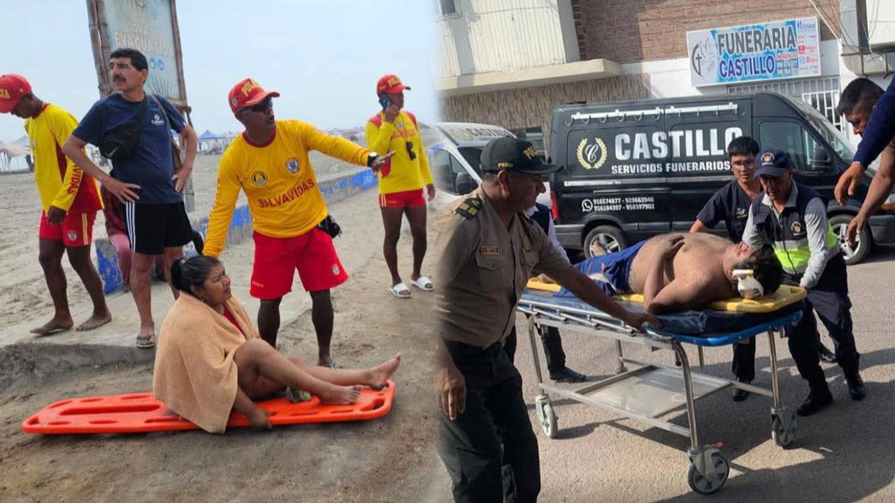 Salvan a familia de morir ahogada en mar de Camaná