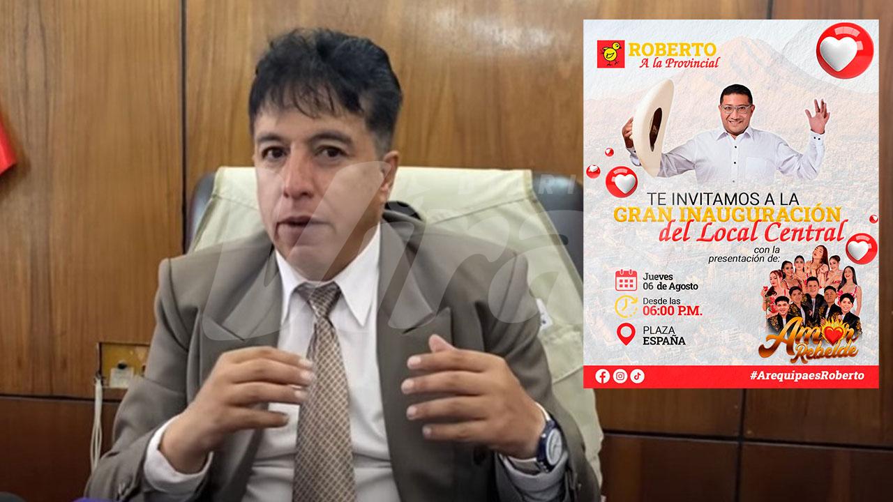 Niegan autorización de mitin de Roberto Muñoz ante un potencial daño al patrimonio de Arequipa