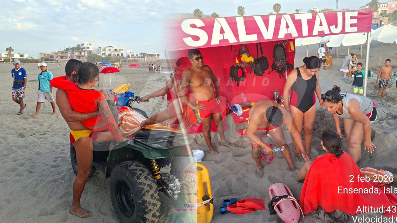 Salvan a menor de 12 años de ahogarse en Islay