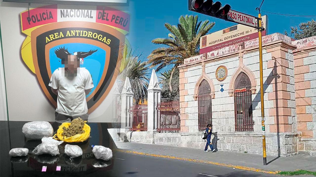 Capturan a presunto traficante de drogas y decomisan dos kilos de marihuana en el Cercado