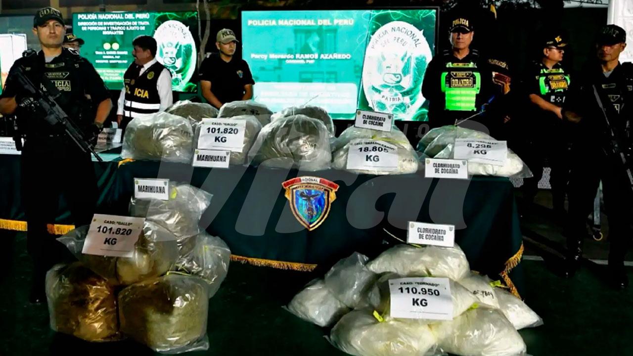 PNP decomisa más de 62 toneladas de droga en lo que va del 2026