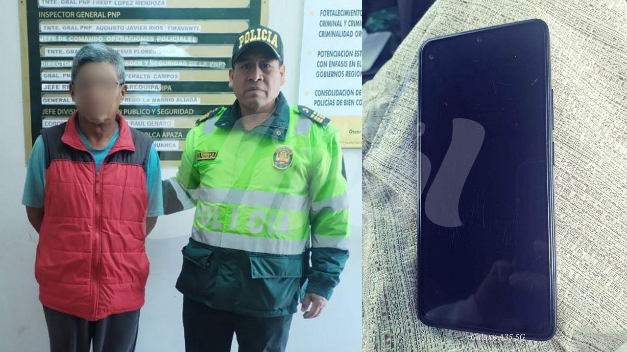 Policía recupera celular robado y detiene a sospechoso en Paucarpata