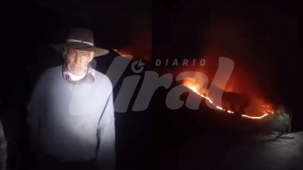 Adultos mayores lloran y suplican ayuda por incendio forestal en Apurímac