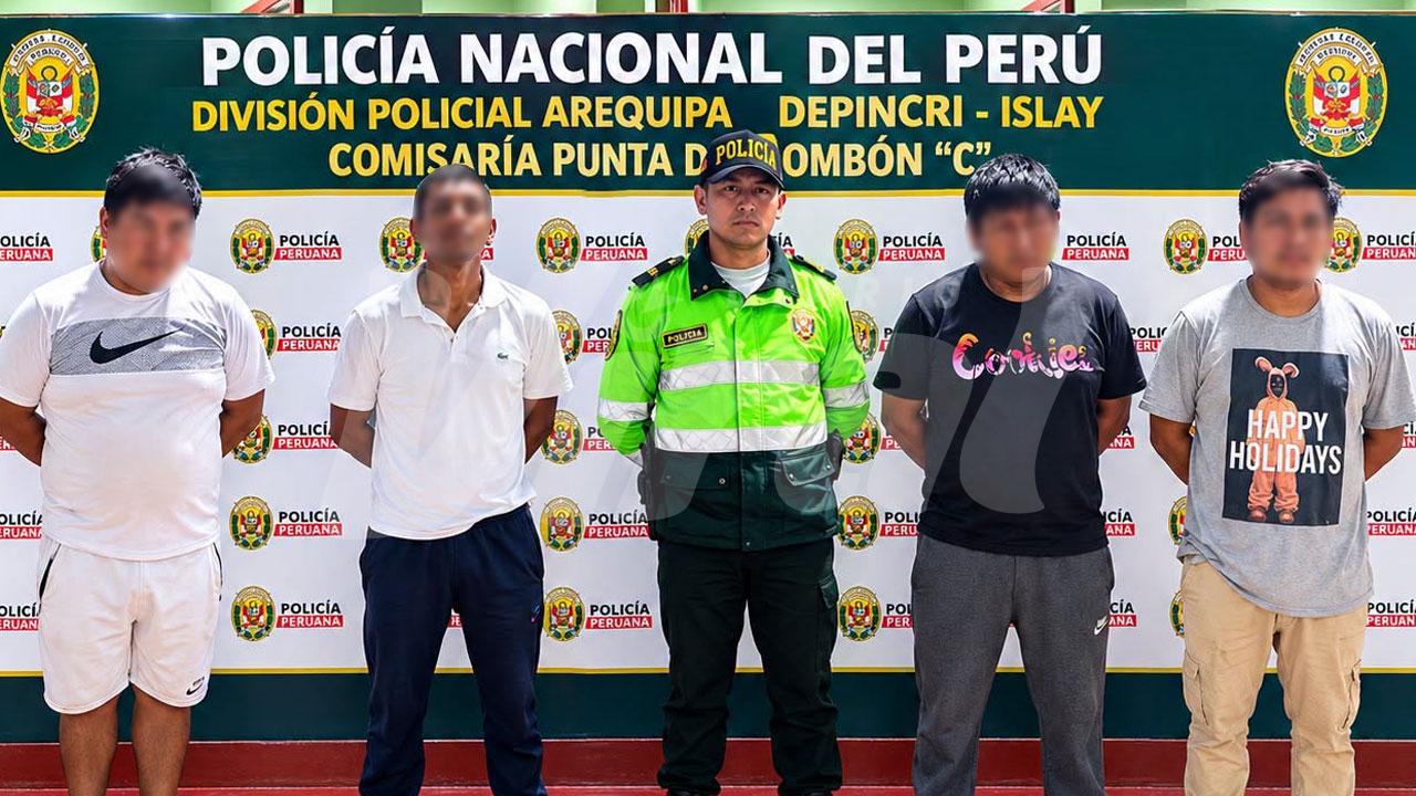 Islay: Policía detiene a cuatro tras intentar robar una moto