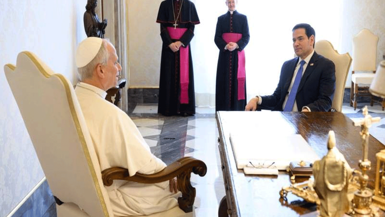 Marco Rubio reafirma ante el papa León XIV su “compromiso” por la paz