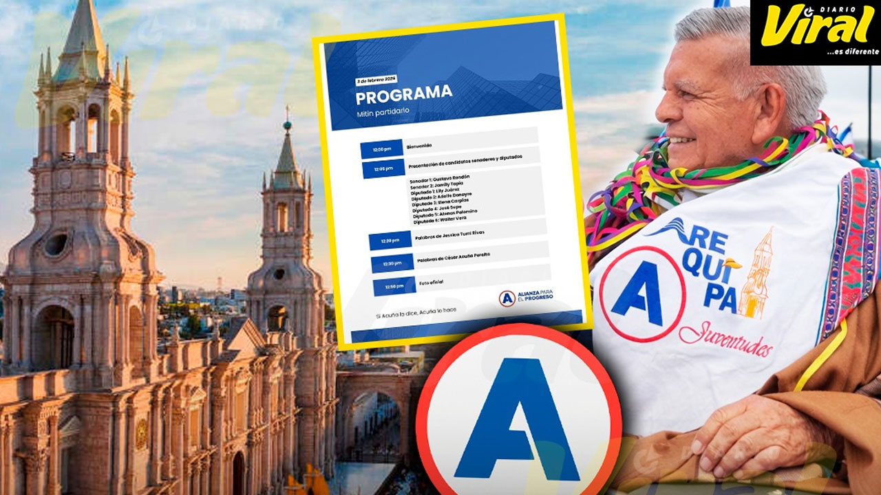 César Acuña llegó a Arequipa para mitin