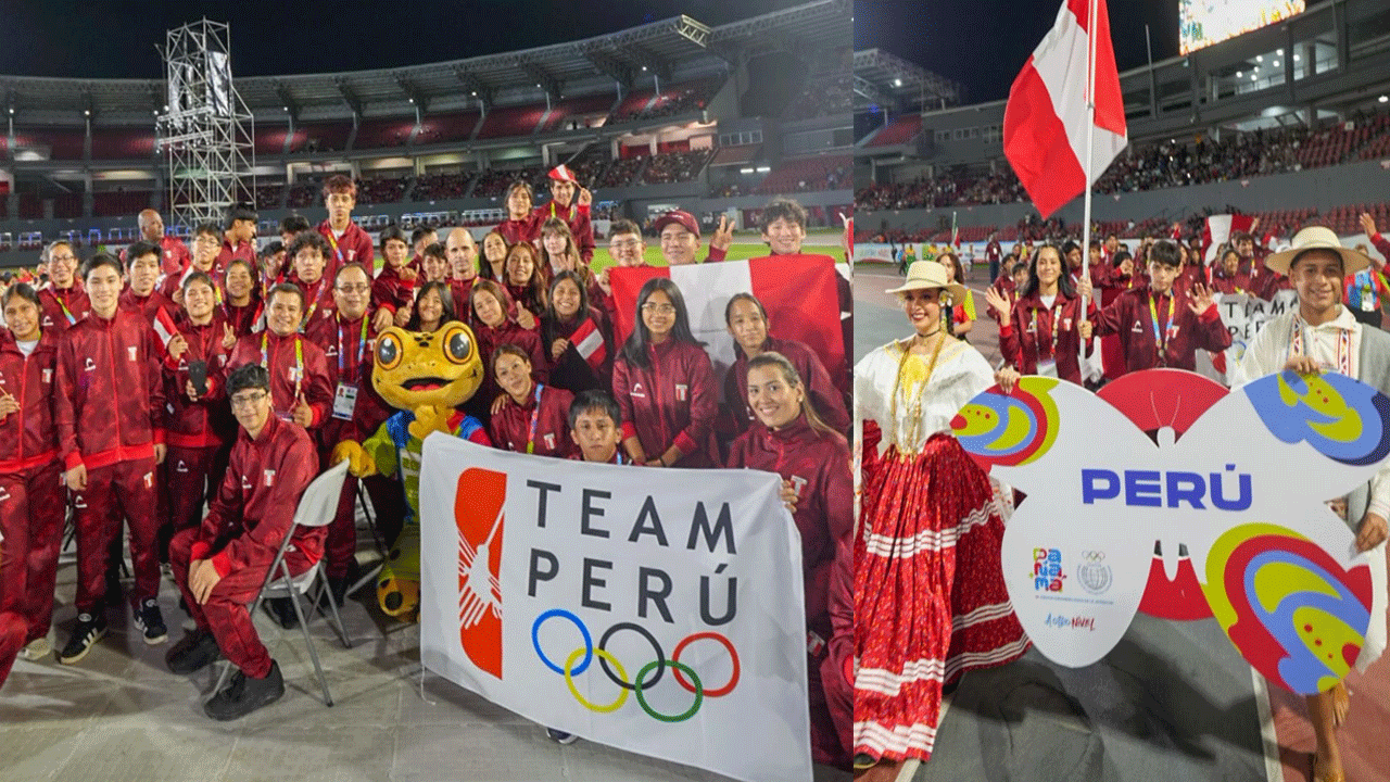 Team Perú desfila con orgullo en inauguración de los Suramericanos de la Juventud Panamá 2026