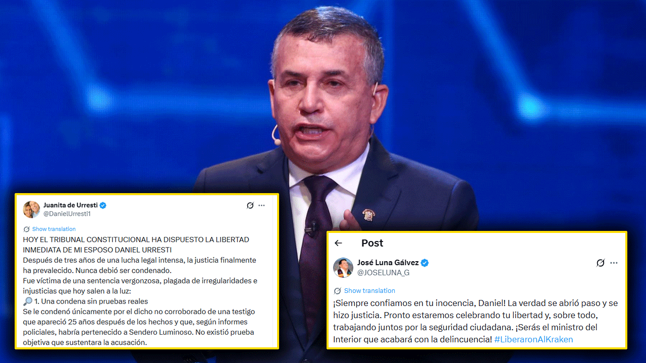 Tribunal Constitucional ordena libertad de Daniel Urresti y anula condena por caso Hugo Bustíos