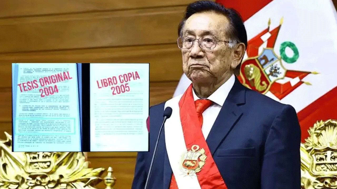 Presidente José María Balcázar bajo la lupa por presunto plagio “párrafo por párrafo” de tesis de su hijo