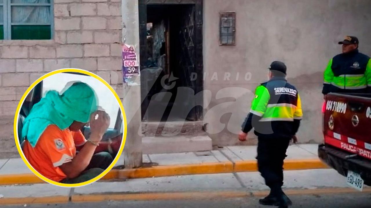 Padre herido tras recibir tres botellazos en la cabeza por parte de su propio hijo en Paucarpata