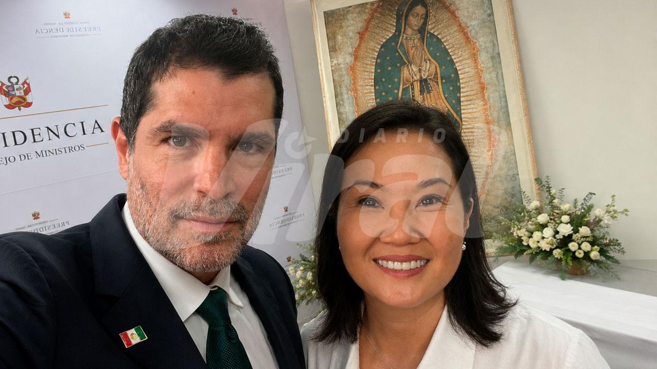 Eduardo Verástegui visita a Keiko Fujimori y cuestiona restablecer relaciones entre Perú y México